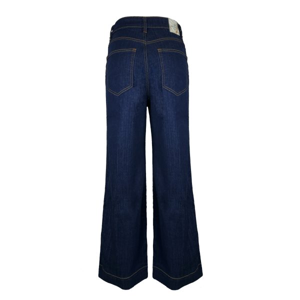 Mason's - Pantaloni Palazzo Jeans Denim Scuro - immagine 3
