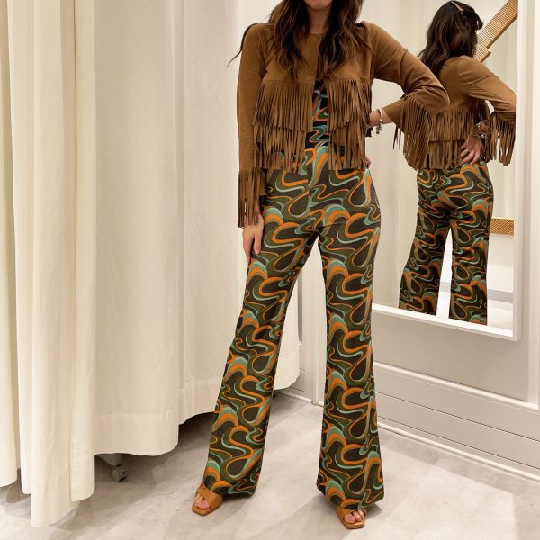Wikini – Pantaloni Zampa Lurex Fantasia Colorata