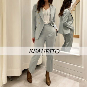 Circolo 1901 – Giacca Doppiopetto Oxford Acquamarina