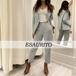 Circolo 1901 – Pantaloni Cropped Oxford Acquamarina