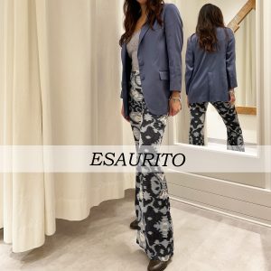 Saulina Milano - Giacca Monopetto Effetto Lucido Azzurro