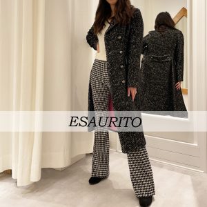Bazar Deluxe - Cappotto Bouclé Nero Bianco