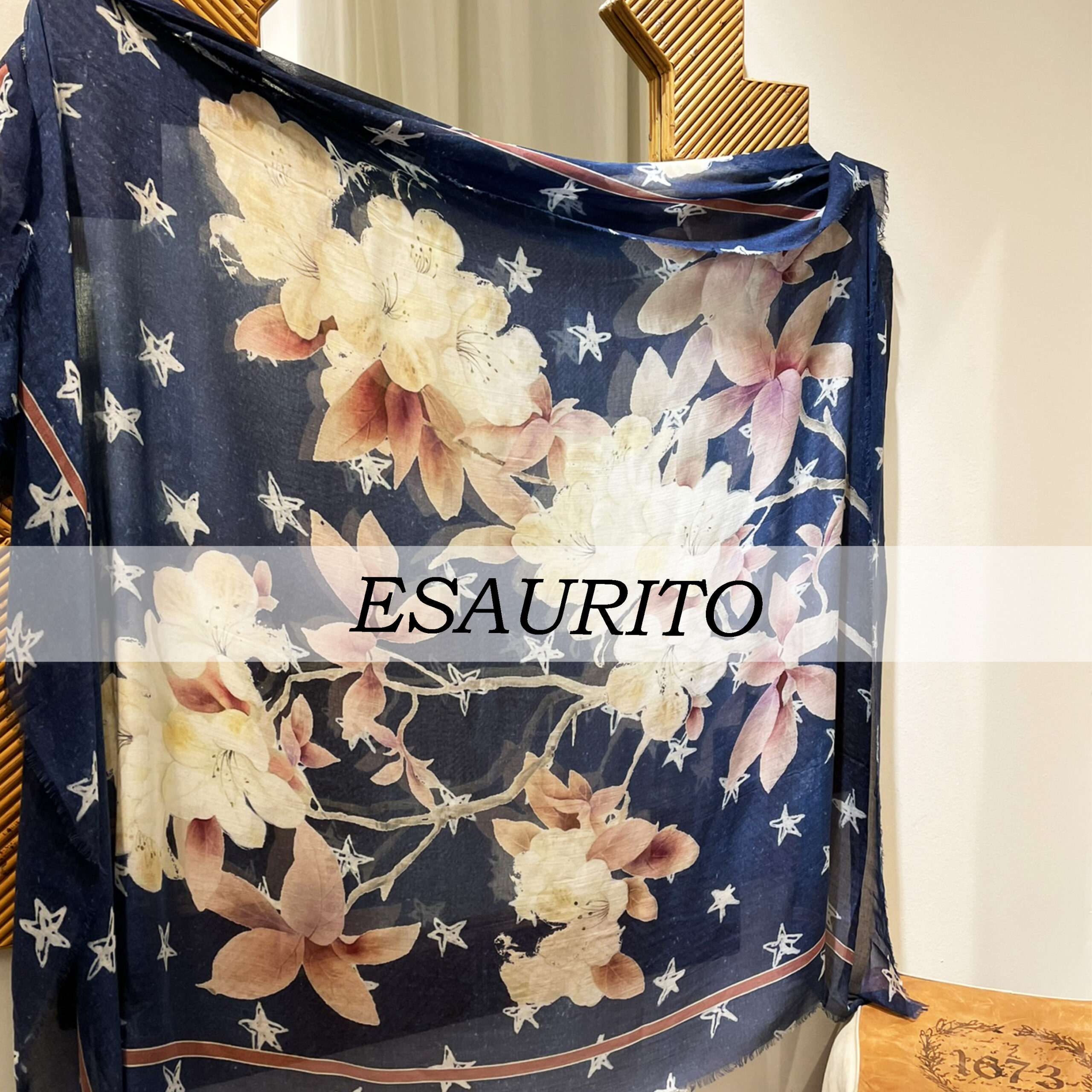 D'Aniello - Sciarpa Fantasia Fiori e Stelle