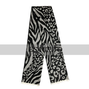 D'aniello - Stola in Alpaca Animalier Nero