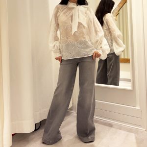 Vicolo - Blusa Sangallo Motivo Fiorellini