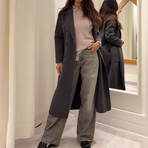 Vicolo - Cappotto Lungo Doppiopetto Antracite