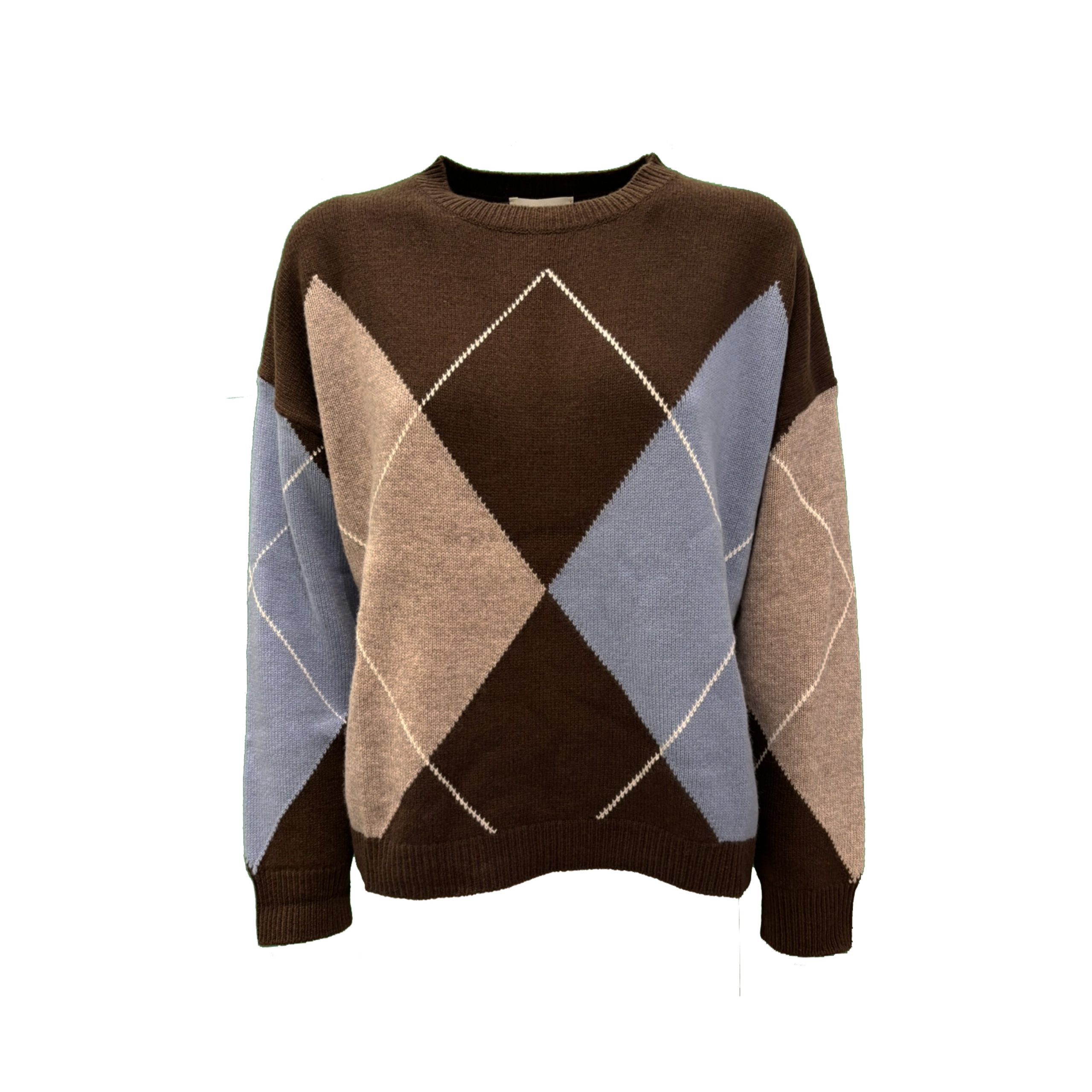 Vicolo - Maglia Girocollo Losanghe Moro - immagine 2