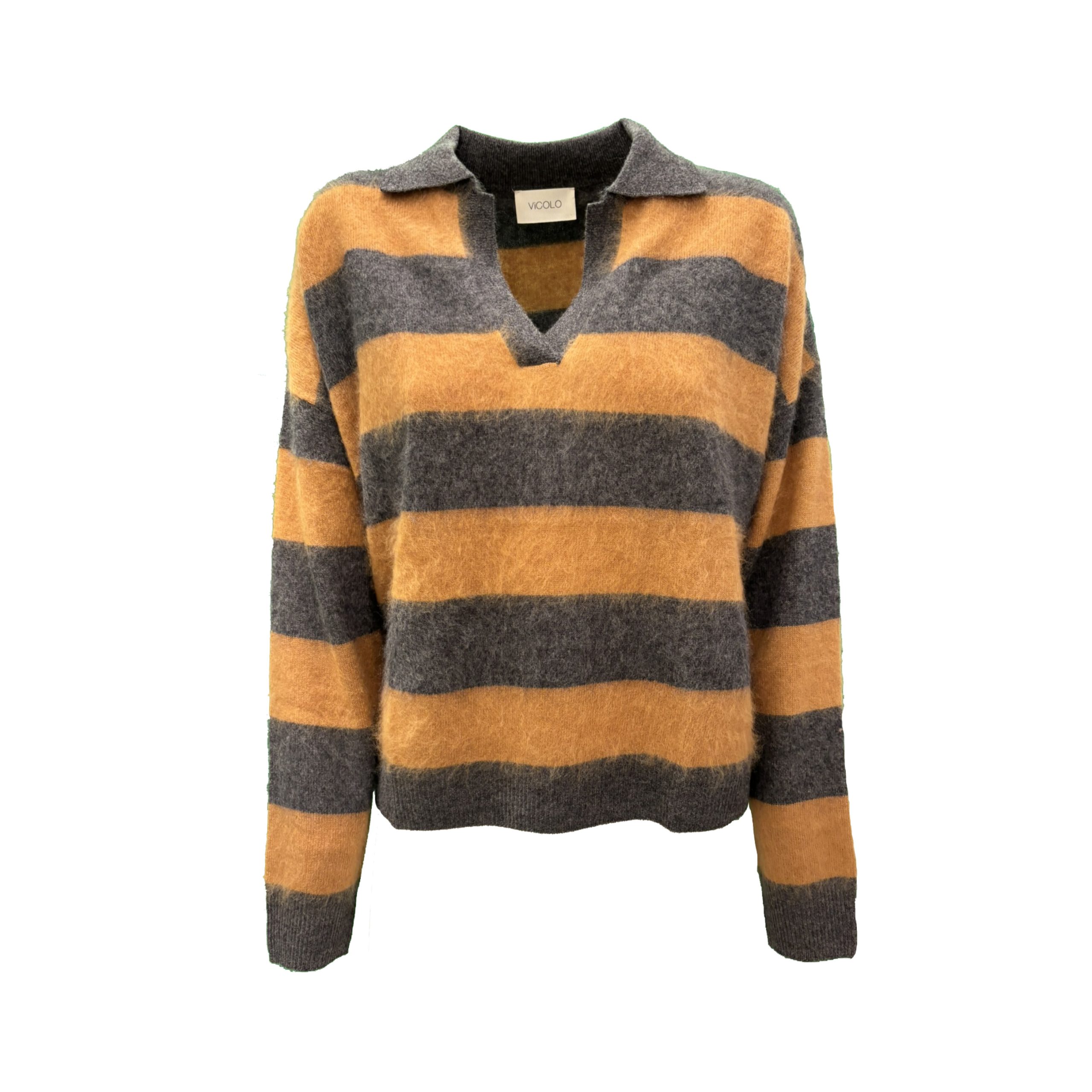 Vicolo- Maglia Polo a Righe - immagine 2